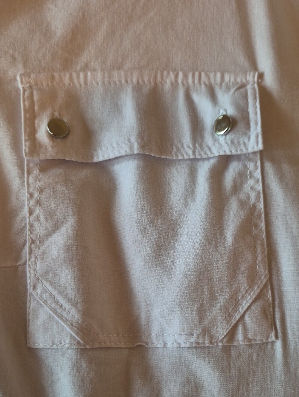 Zac & Rachel White Casual Button-Down Shirt with Chest Pockets - Picture 5 of 5